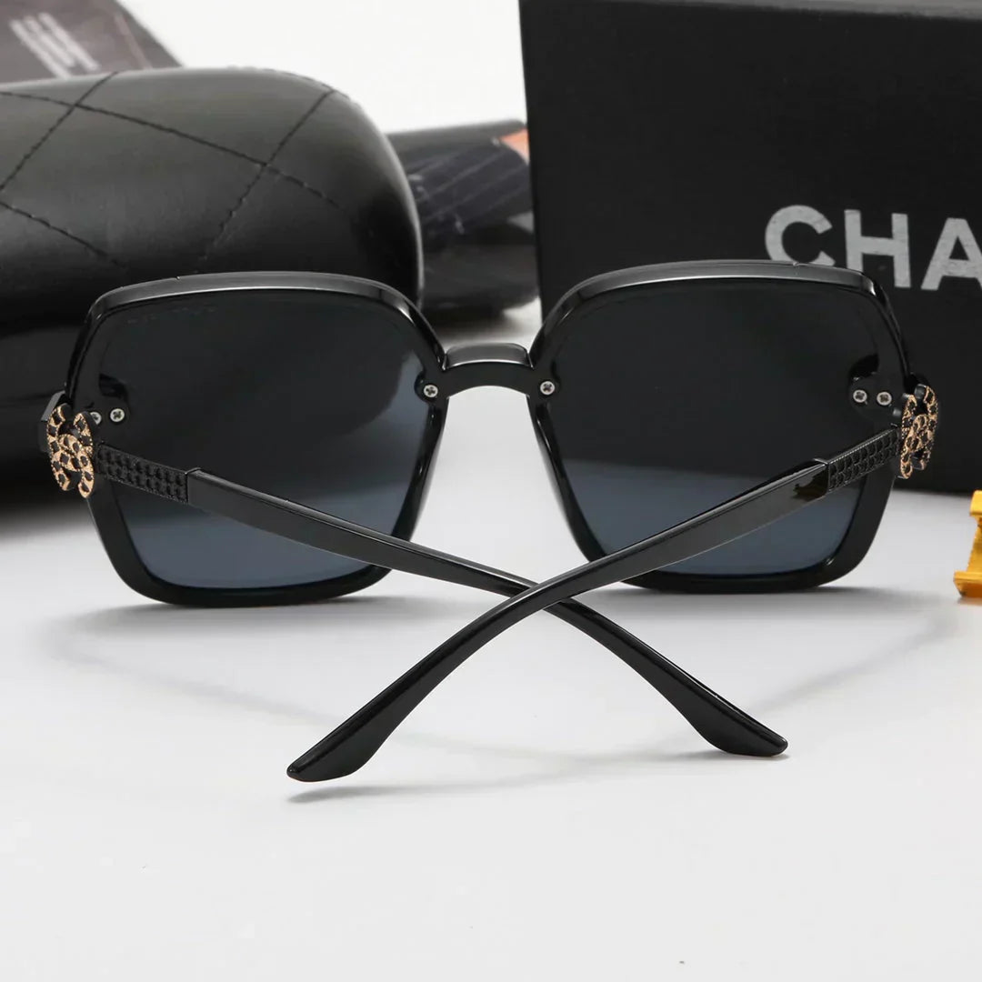 4 color fashion oval double temple polarized sunglasses