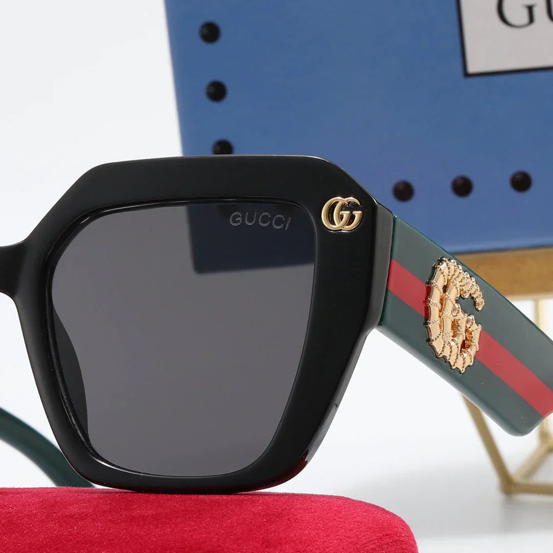 4 Colors Fashion Double Striped Frame Sunglasses