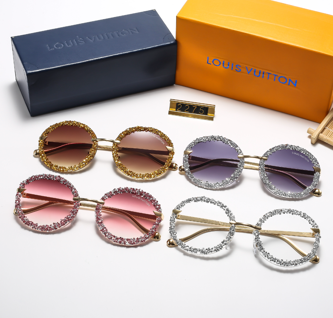 4 color fashion round temple flat glasses