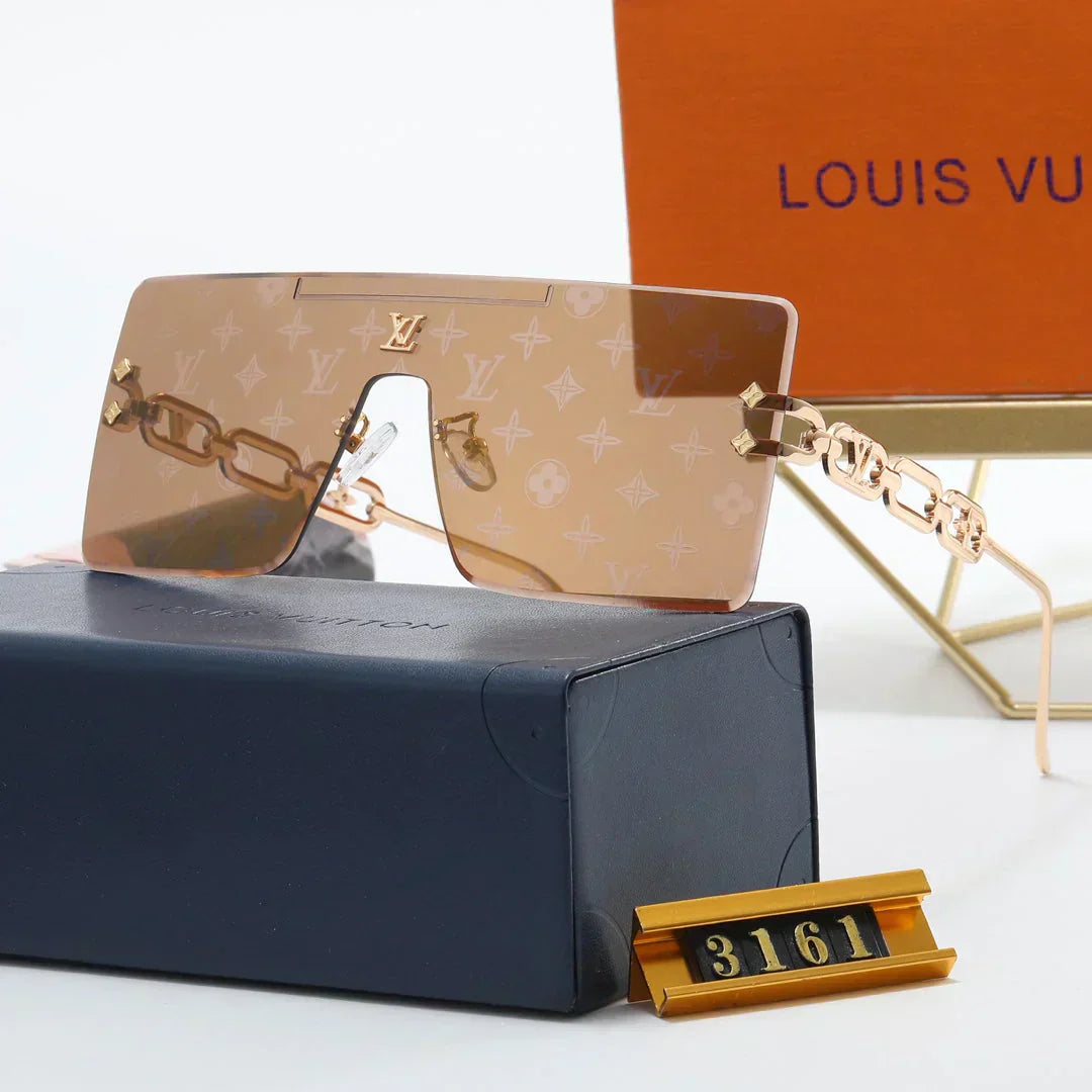 5 color fashion conjoined letters clover lens polarized sunglasses