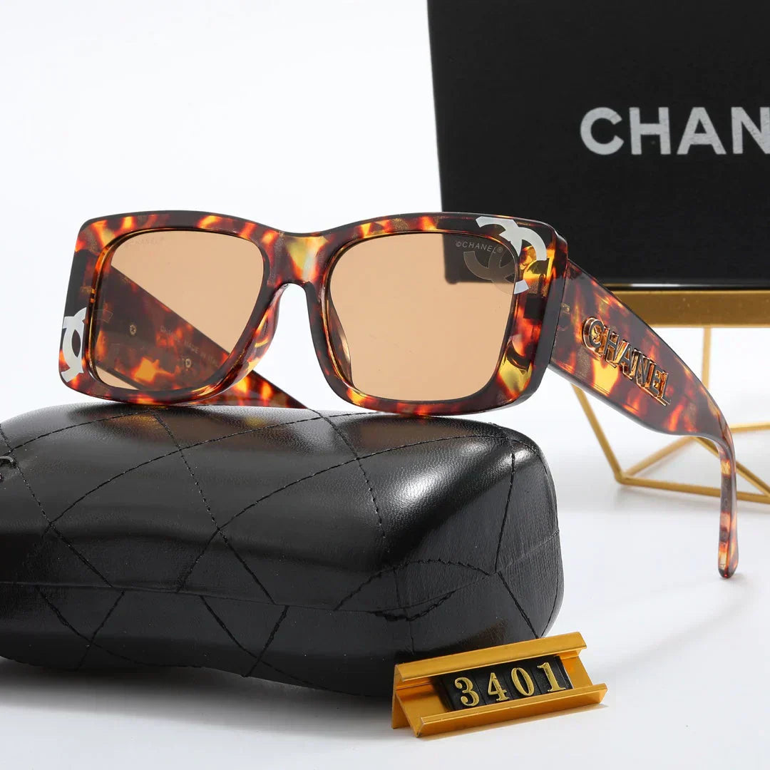 4 color fashion double  print frame polarized sunglasses