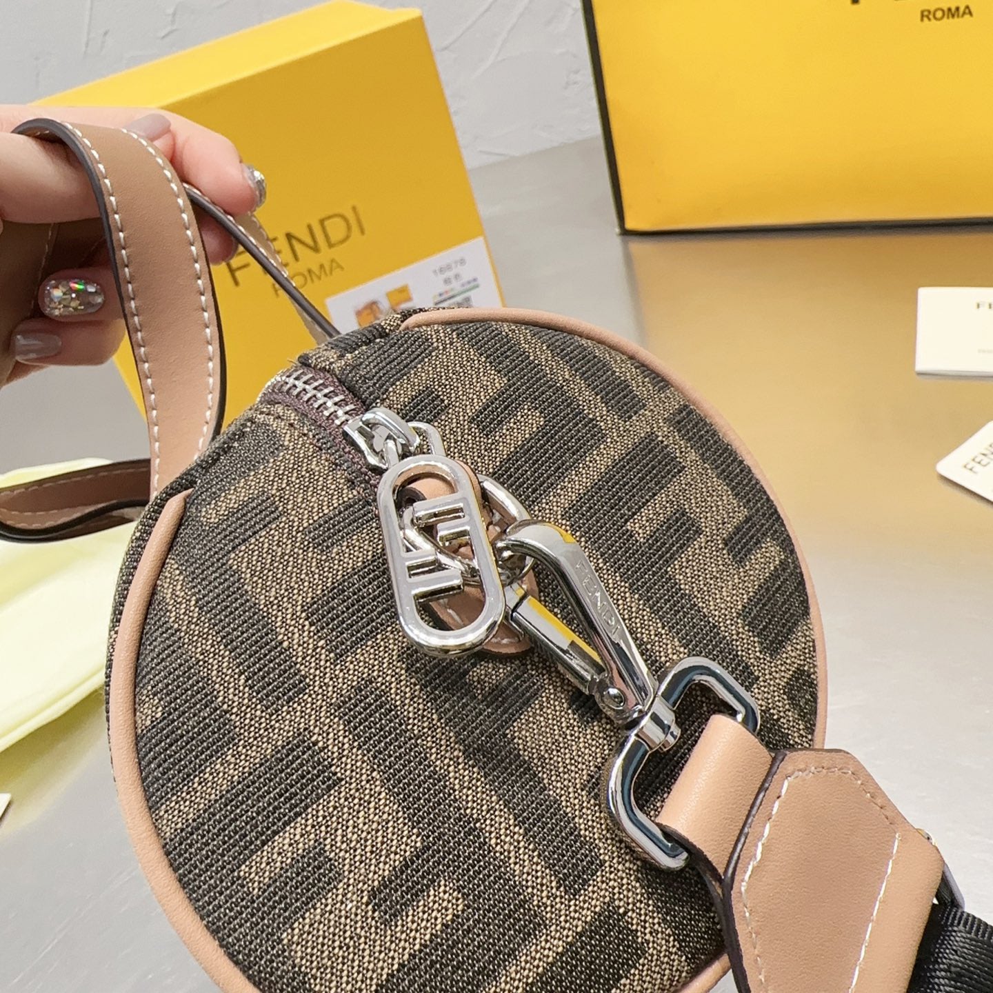 Vintage F Canvas Pillow Bag