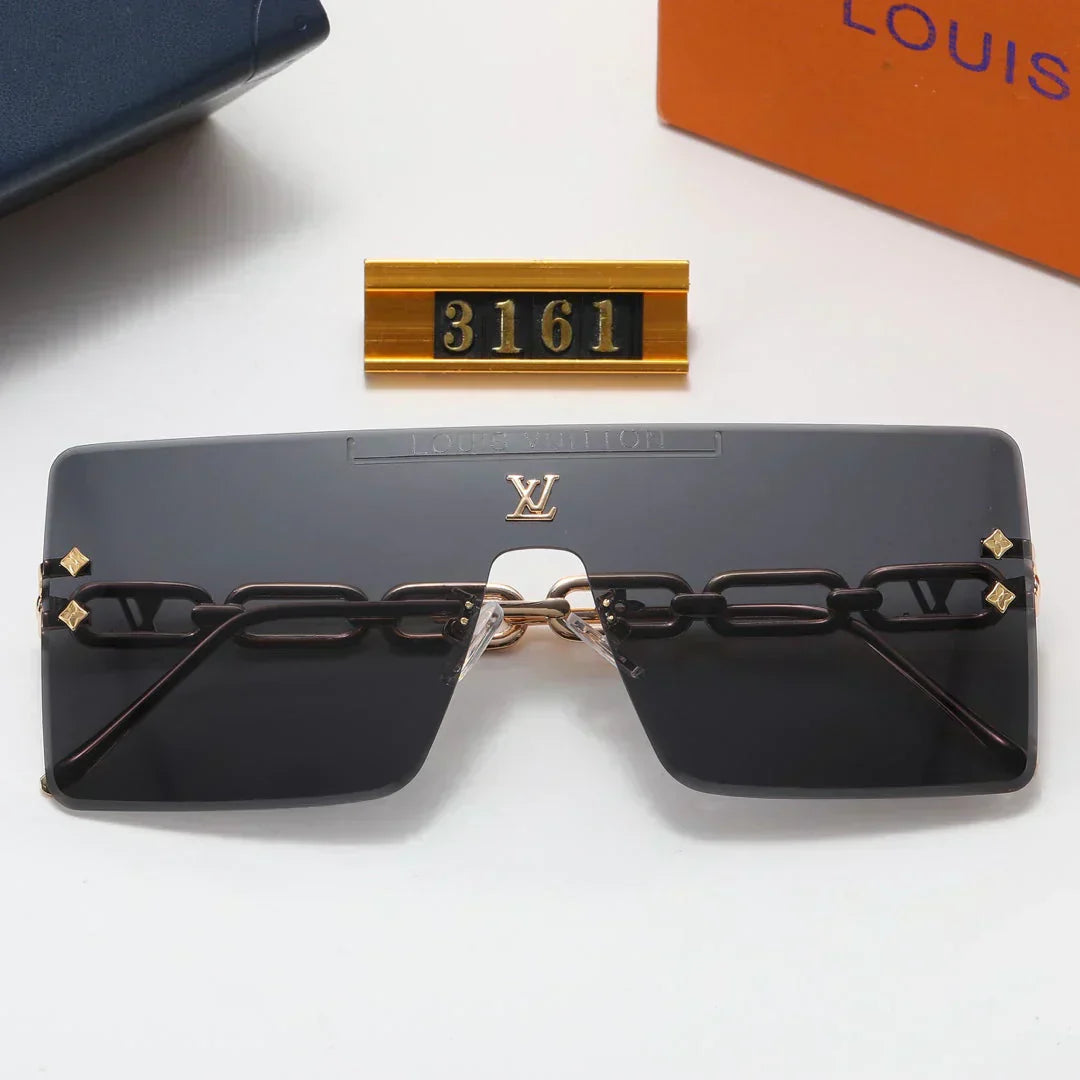 5 color fashion conjoined letters clover lens polarized sunglasses