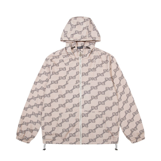 0906 New zipper print craft hoodie