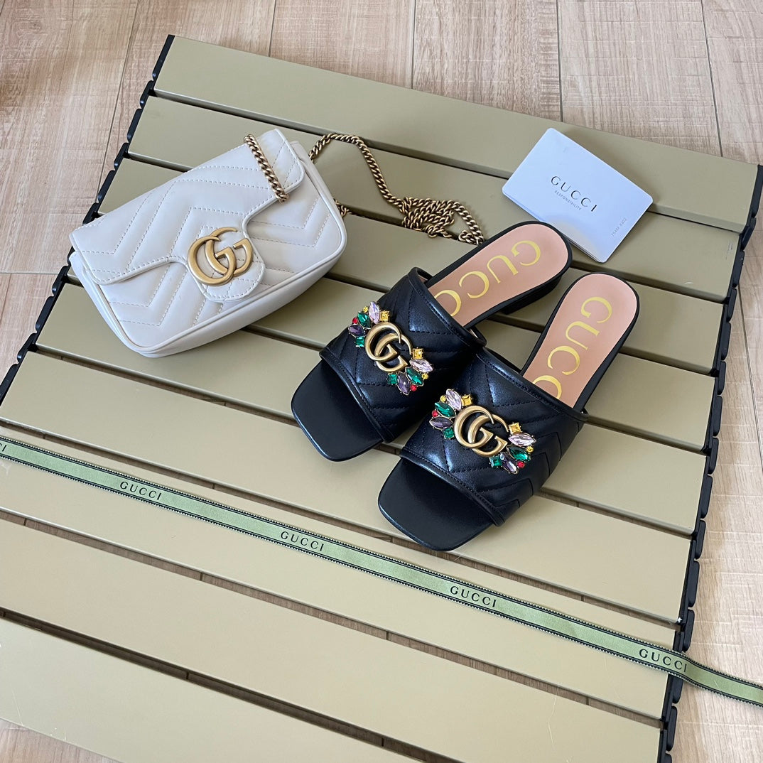 Vintage Embossed Canvas Slippers