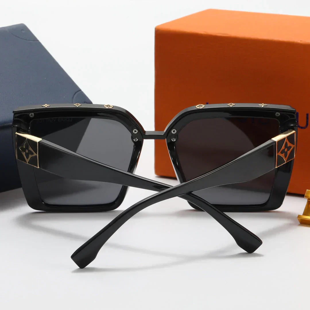 4 colors fashion square big four-leaf clover polarized sunglasses