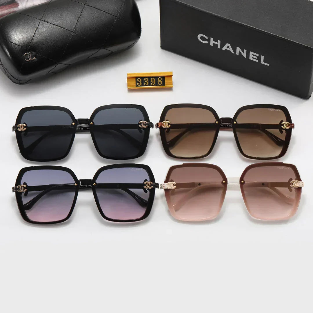 4 color fashion oval double  temple polarized sunglasses