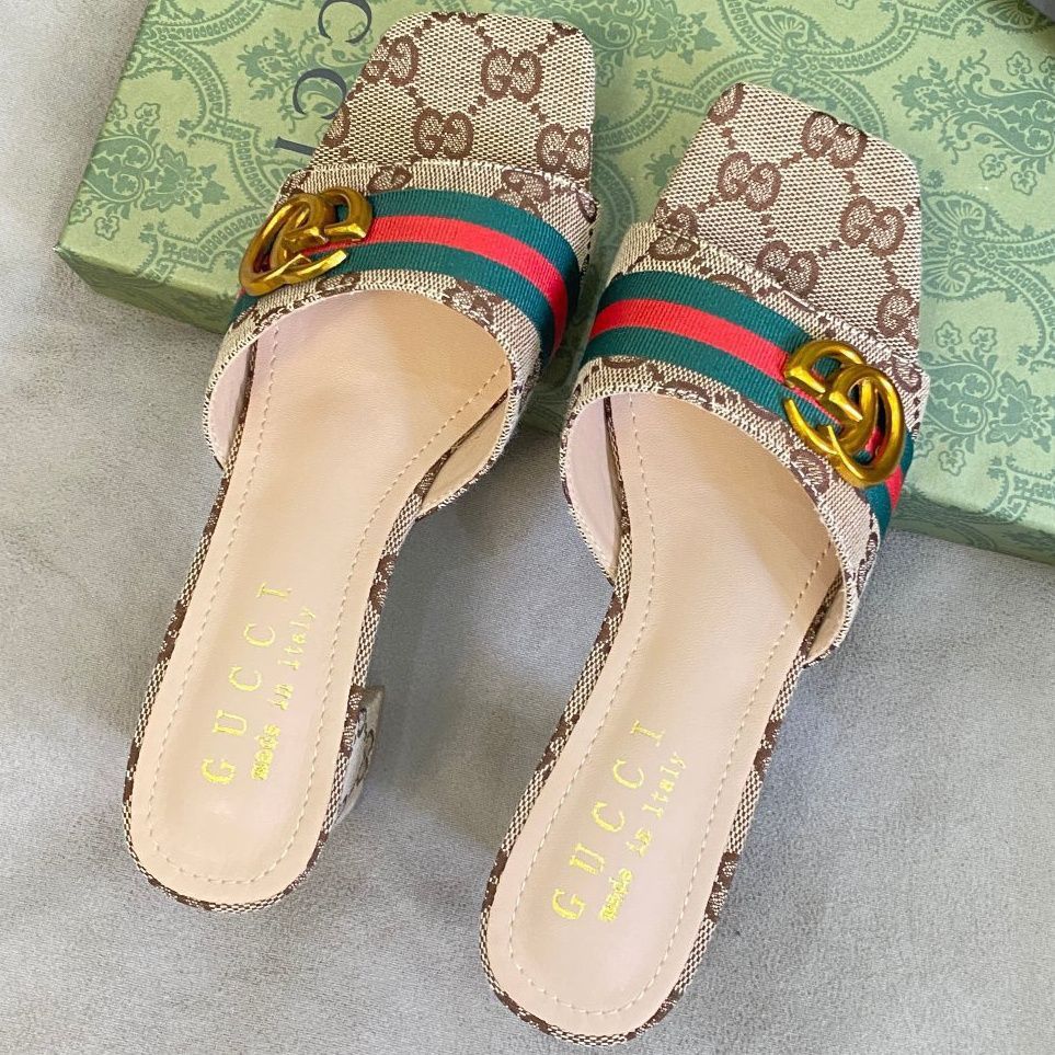 Vintage Embossed Block Heel Sandals