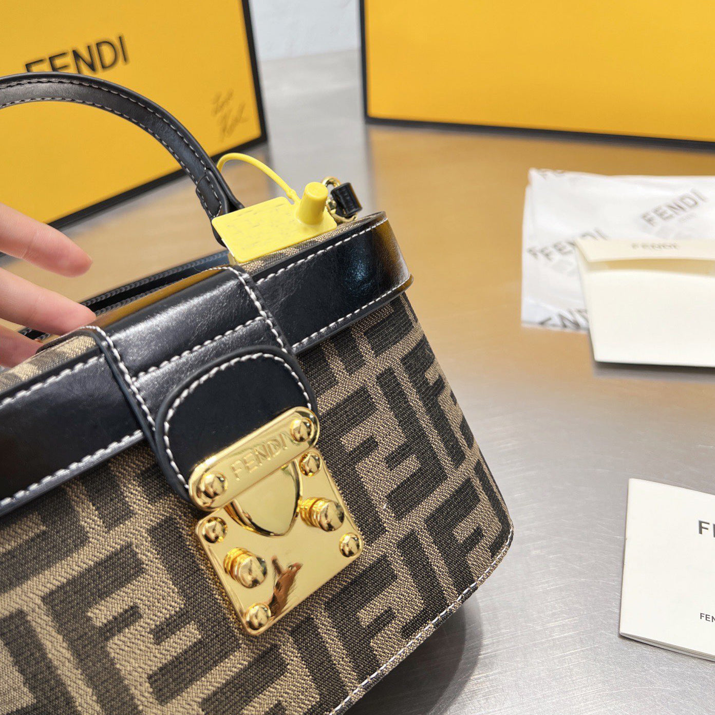 Vintage Monogram Cosmetic Box Bag