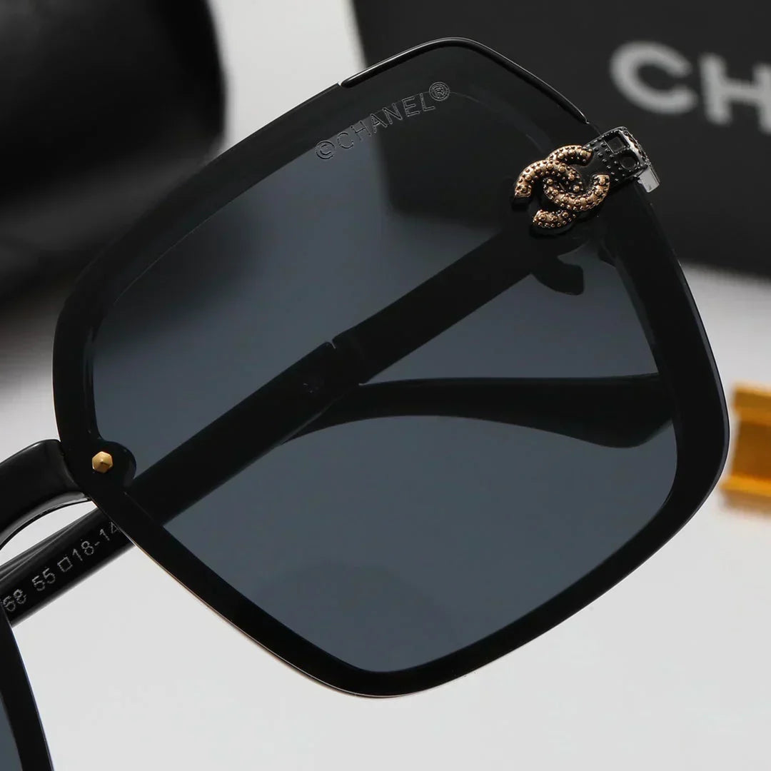 4 color fashion oval double  temple polarized sunglasses