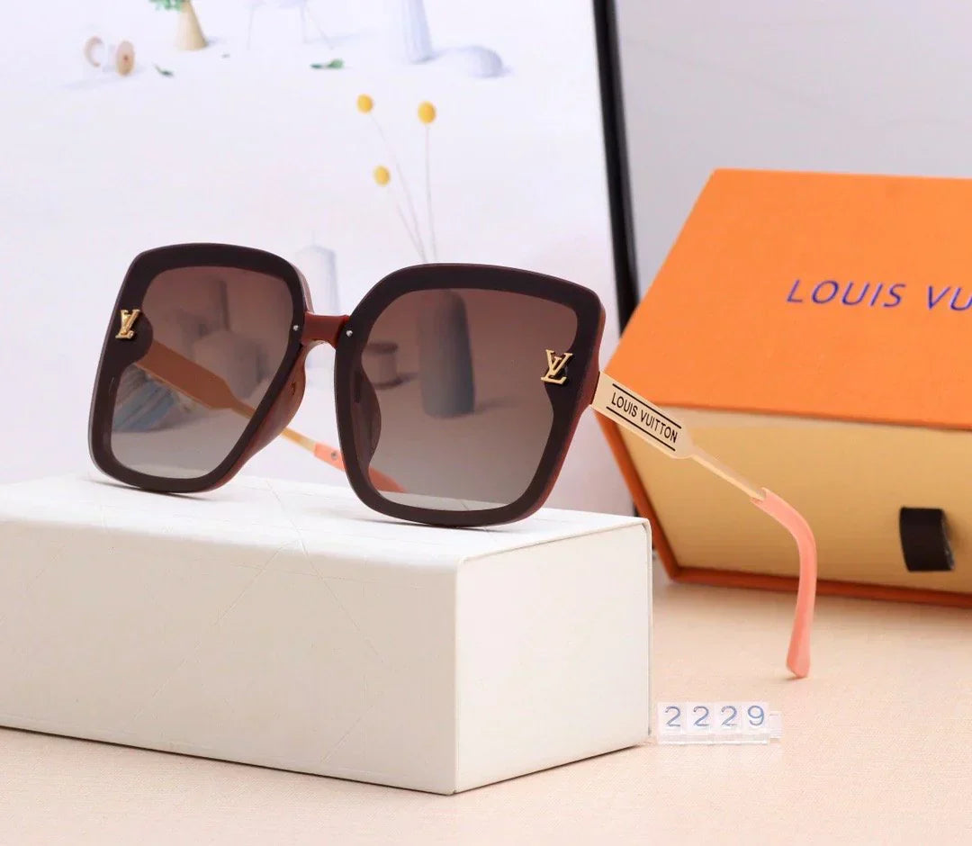 4 Colors Fashion Letter Print Frame Polarized Sunglasses