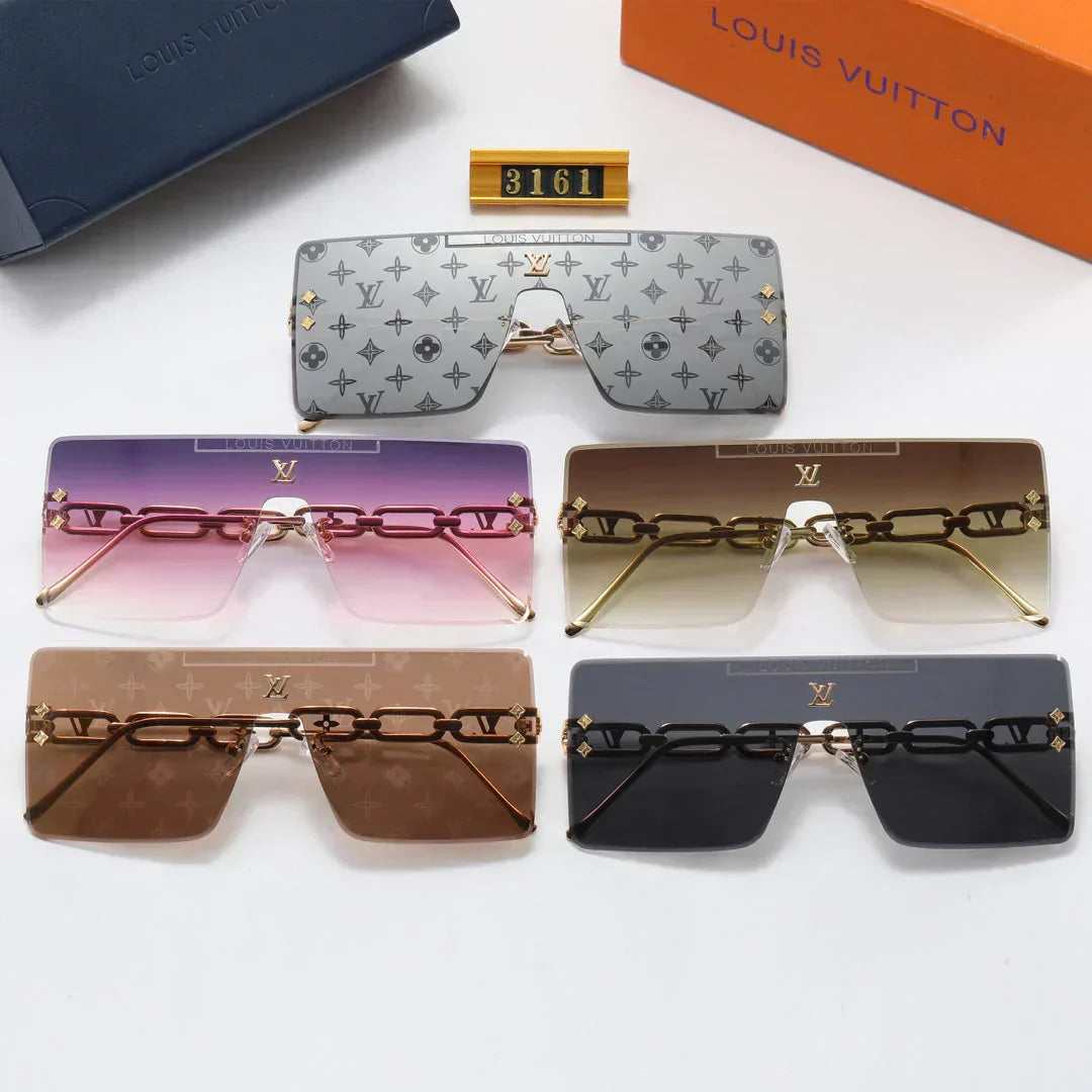 5 color fashion conjoined letters clover lens polarized sunglasses