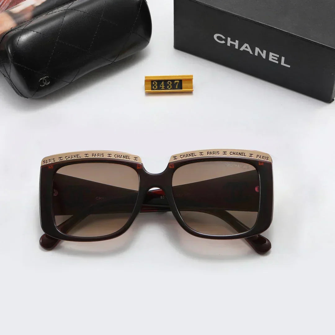 4 color fashion  letter eyebrow polarized sunglasses