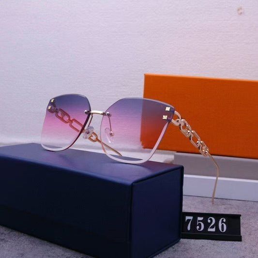 5 color fashion conjoined letters four-leaf clover lens polarized sunglasses