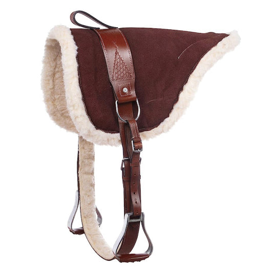 Treeless Bareback PAD Premium Leather Horse Saddle TACK